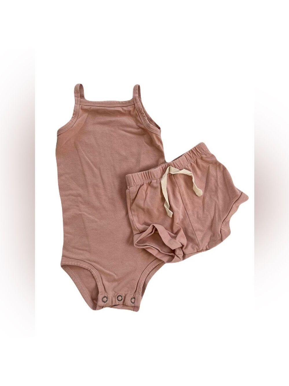 Jax‎ & Lennon Pink Bamboo Set: Shorties and Tank Onesie